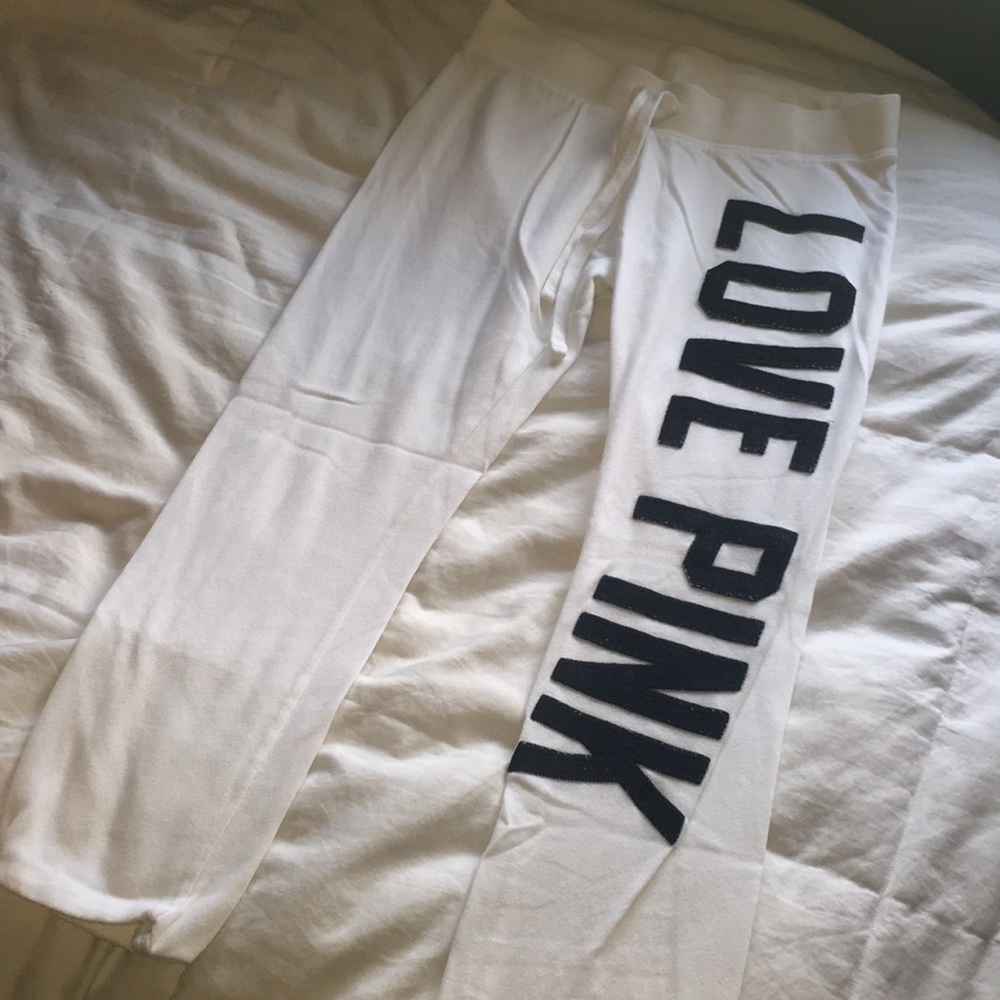 VS PINK White Sweats